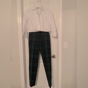 J. Crew Full Length Ruby Pant, Blackwatch Plaid. Classic Fit Size 6.